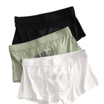 2 Pack Men's Ice Silk Antibacterial Mid-Rise Day-Long Comfort Soft Trunks