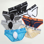 2 Pack Men's Sexy Mesh Front Opening Sponge Coaster Briefs