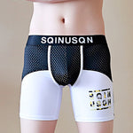 Men's Anti-Chafing Sports Boxer Briefs with Spacious Pouch