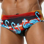 Men's Full-Coverage Second-Skin Feel Beach Vibes Swim Briefs