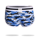 2 Pack Men's Ultra-Soft Bold Prints Sporty Cut Anti-Chafing Snug Fit Trunks