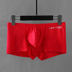 3 Pack Men's Breathable Ice Silk Double-Layered Big Pouch Sexy Boxer Briefs