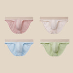 2 Pack Men's Seamless Quick-Dry Lightweight & Airy Sporty Cut Soft Briefs