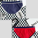 2 Pack Men's Breathable Mesh Comfortable U-convex Large Pouch Sports Briefs