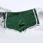 Men’s Letter Trim Applique Cotton Trunks