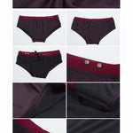 Men's Supportive Fit Anti-Odor Glazed Solid Color Low-Rise Swim Trunks