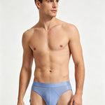 2 Pack Men's Low-Rise Support Pouch Briefs with Anti-Slip Thigh Straps