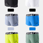 2 Pack Men's Ice Silk Side-Slit Athletic Loose Fit Elastic Lounge Sleep Boxer Shorts