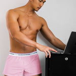 Men's Trendy Mid-Rise Breathable Lined Simple Home & Casual Boxers