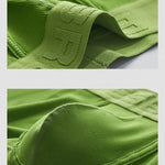 2 Pack Men's Single-Layer U-Pouch Ribbed Sweat-Absorbing Breathable Trunks