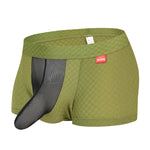 Men's Low-Rise Mesh Trunks – Breathable Nylon with 3D Pouch Support
