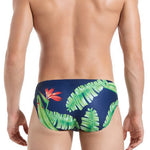 Men’s Floral Print Swim Briefs With Removable Pad