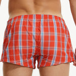 Men’s Vent Classic Plaid Cotton Boxers With Fly