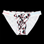 2 Pack Men's Breathable Alphabet-Print Expanded Pouch Briefs