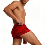 3 Pack Men's Leopard Cotton Breathable & Low-Rise Trunks
