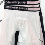 Men's Ice Silk Semi-Transparent Sexy Fitness Pants