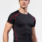 Men's Full Coverage Mesh Panel Quick-Dry Fabric Odor-Control Tops & Tights