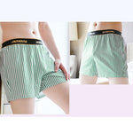 3 Pack Men's Loose-Fit Striped Design Stylish Premium Cotton Boxer Shorts