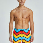 Men's Vibrant Graphic Odor-Control Comfy Waistband Casual Board Shorts