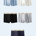 4 Pack Men's Quick-Drying & Comfortable Antibacterial Ice Silk Trunks