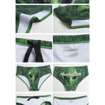 Men's Bold Prints Sporty Cut Anti-Chafing UV Protection Swim Briefs