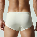 Men's Premium Fabric Comfy Waistband Stay-Put Fit Sporty Cut Solid Color Trunks