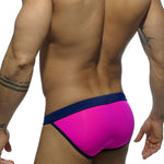 Men's Dual-Tone Swim Briefs with Removable Padding