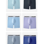 6 Pack Men's High-Rise Anti-Chafing Running Lightweight Boxer Briefs