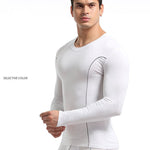 Men's Round Neck Solid Color Bamboo Fiber Thermal Underwear Set