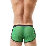 2 Pack Men's Mesh Breathable Solid Color Low-Rise Quick-Dry Fabric Boxers