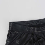 2-pack Men's Leather Hollow Hip-revealing Large Pouch Boxer Briefs