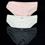 2 Pack Men's Ultra-Soft Modal Breathable Mesh Ice Silk Briefs