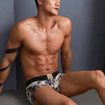 2 Pack Men's Bold Prints Comfy Waistband Stretch Fit Soft Trunks