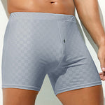 2 Pack Men's Workout Ready Built to Prevent Chafing Ice Silk Boxer Briefs