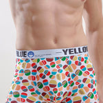 Men's Ice Silk Sexy Breathable Printed Boxers Briefs