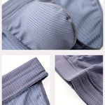 3 Pack Men's Threaded Fabric Briefs with U Convex Pouch