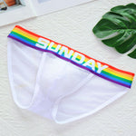 2 Pack Men's Rainbow Mesh Lightweight Breathable Bikinis