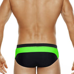 Men's Seamless Comfort Color-Blocked Quick-Dry Swim Briefs