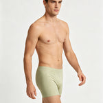 4 Pack Men's Antibacterial Cotton Gusset Striped Lightweight Trunks