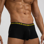 3 Pack Men's Seamless Ice Silk U-Pouch Low Waist Sexy Breathable Trunks