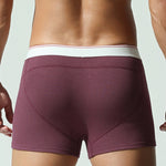 2 Pack Men's Mid-Rise Solid Color Seamless Soft & Comfort Stretch Fit Trunks