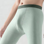 Men's Slim Stretch Cotton Antibacterial Warm-Touch Thermal Bottoms