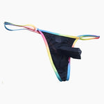 3 Pack Men's Ultra-Thin Sexy Smooth Breathable Contrast Waistband Strings