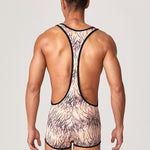 Men's Fitness Bib Short with Tiger Stripes