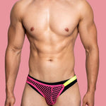 2 Pack Men's Low Waist Sexy Mesh Breathable Sports Transparent Briefs