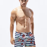 Men's Trendy Printed Sporty Cut Odor-Control Cooling Board Shorts
