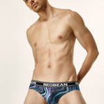 Men's Colorful Texture Low-Rise Briefs