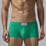 2 Pack Men's Low-Rise Solid Breathable Cotton Trunks