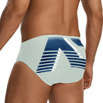 2 Pack Men's Trendy Prints U-Pouch Low-Rise Skin-Friendly Swim Briefs