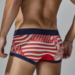 2 Pack Men's Statue of Liberty Print Comfortable and Breathable Trunks
